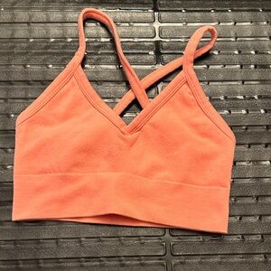 ALO Yoga Coral Strappy Sports Bra